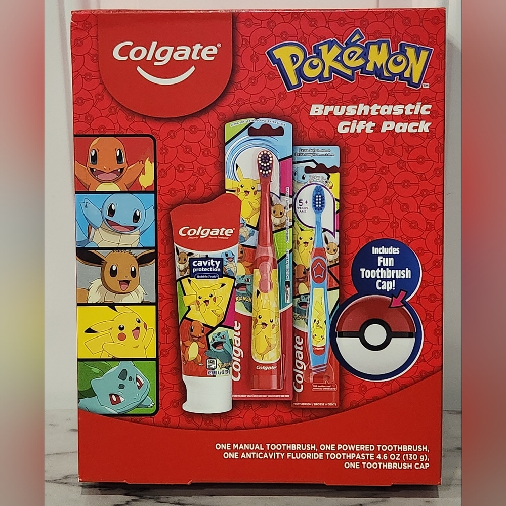 NWT Colgate Pokemon toothbrush set